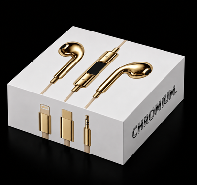 Chrome Wired Earbuds