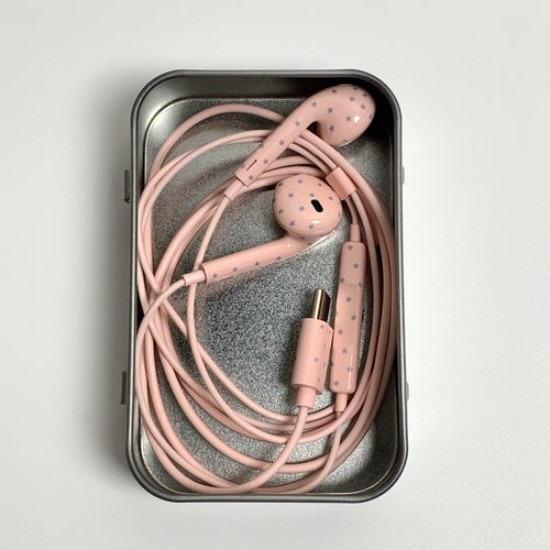 Peach Wired Earbuds VIP