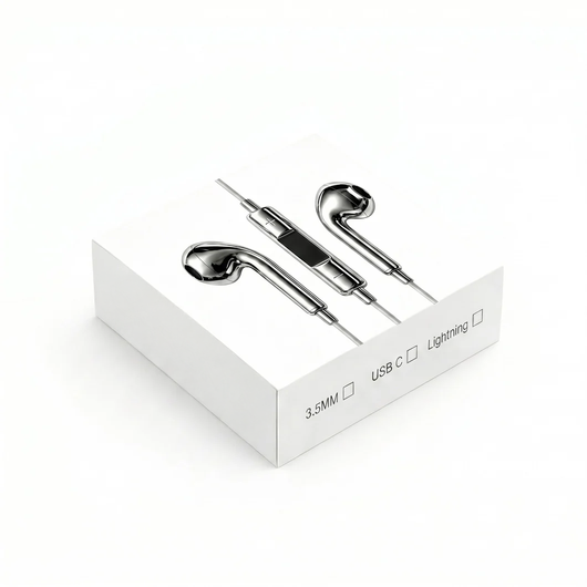 Chrome Wired Earbuds